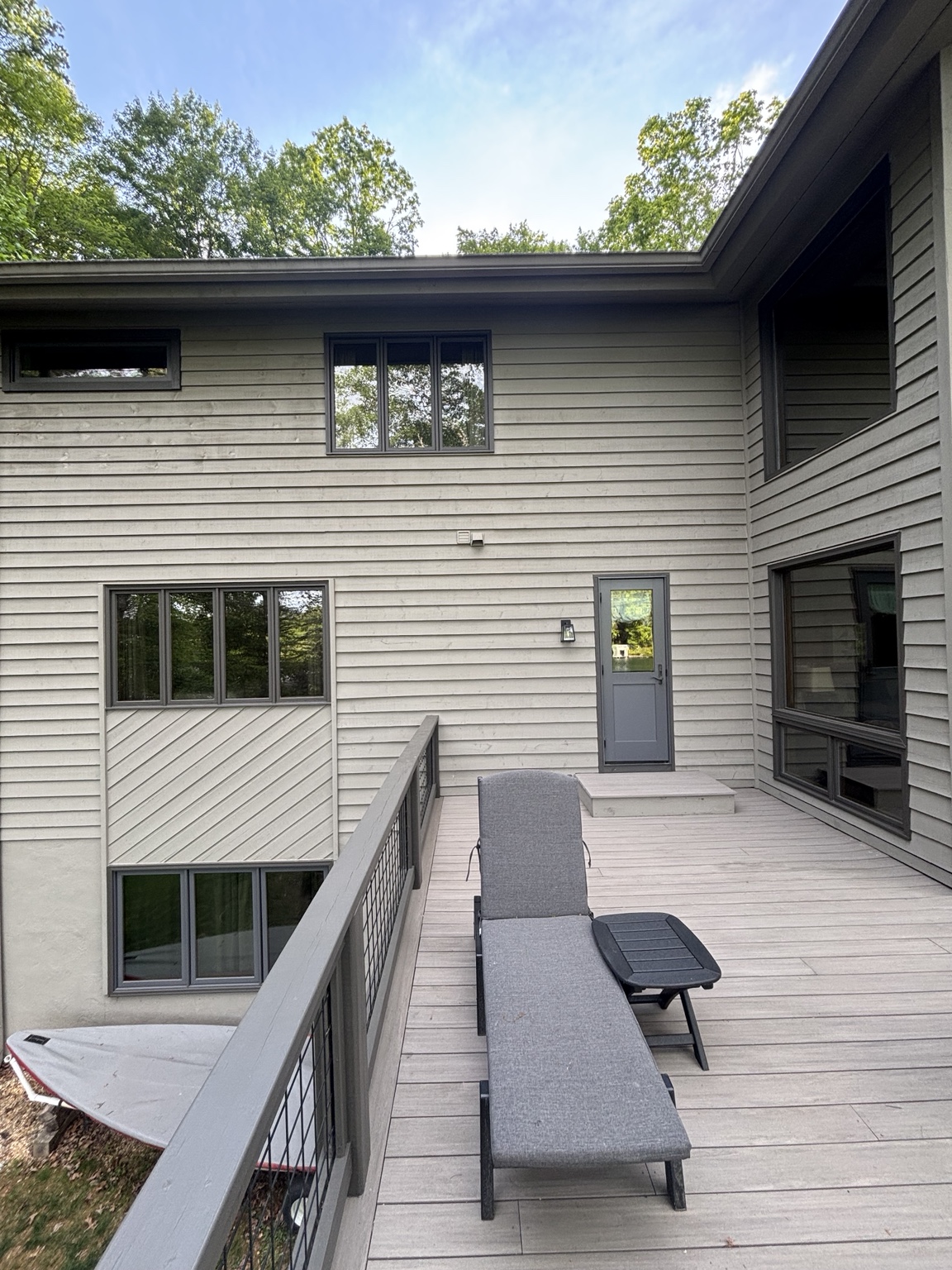 Finished residential exterior and deck
